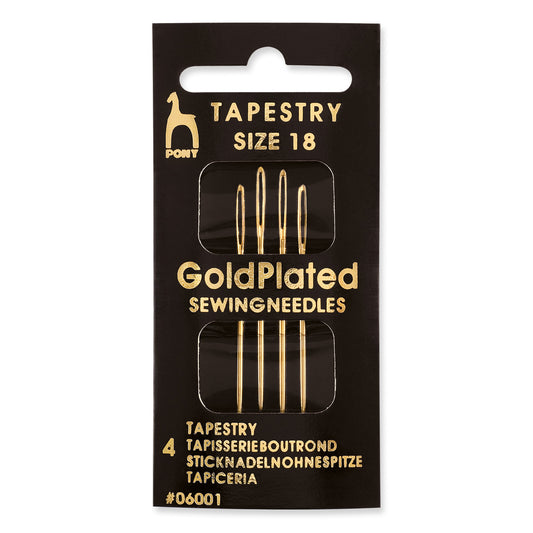 Packet of Pony gold plated tapestry needles
