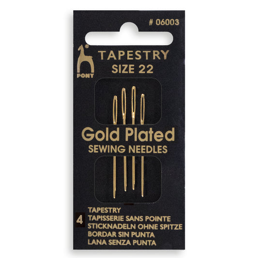 Packet of Pony gold plated tapestry needles
