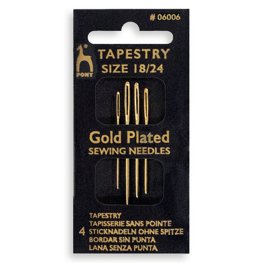 Packet of Pony gold plated tapestry needles