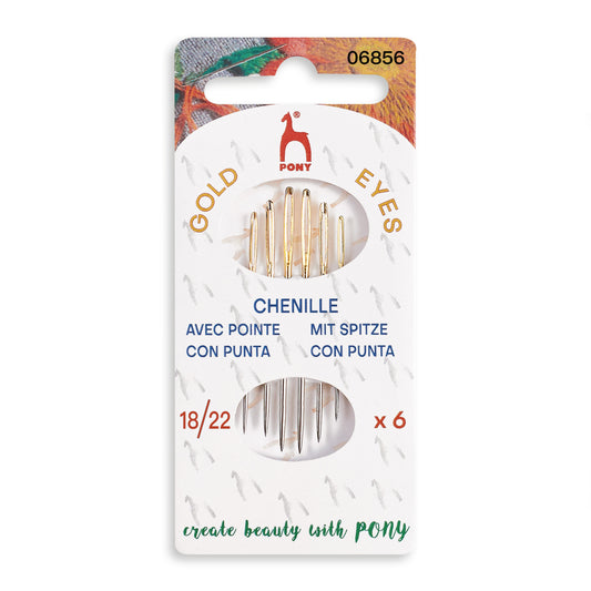 Packet of Pony gold eye chenille needles