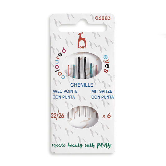 Packet of Pony colour-coded eye chenille needles