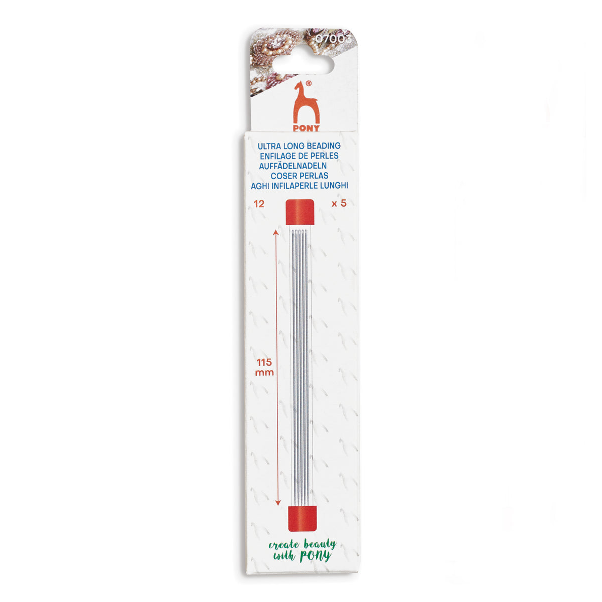 Packet of Pony beading needles size 12