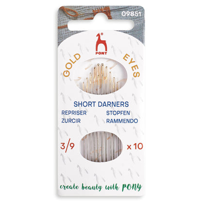 Pack of Pony gold eye darning needles
