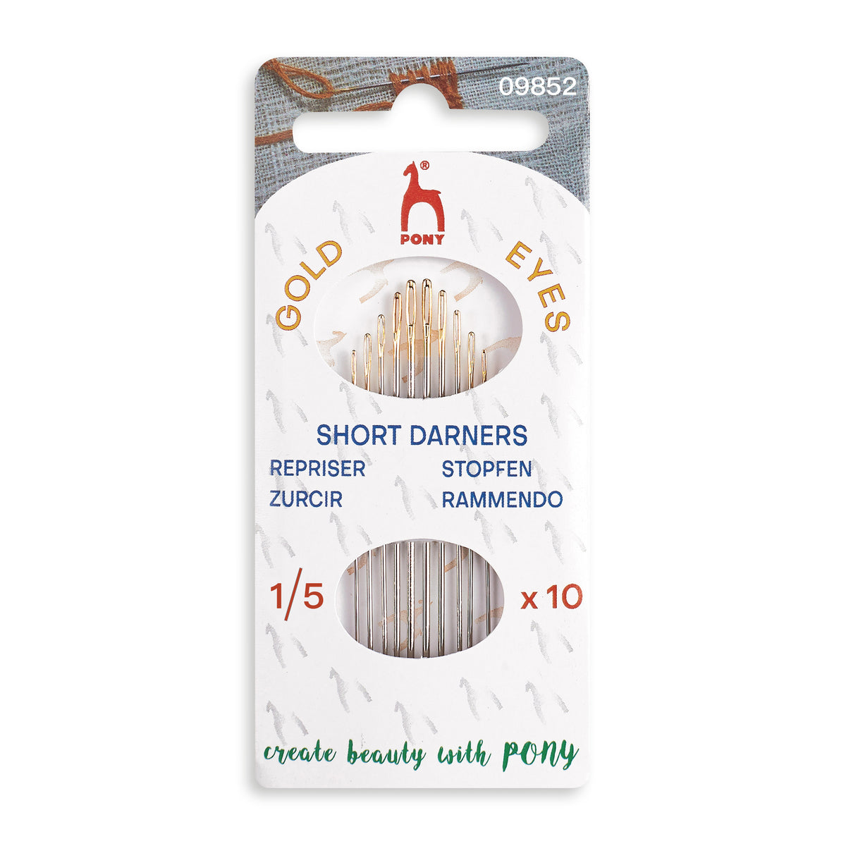 Pack of Pony gold eye darning needles