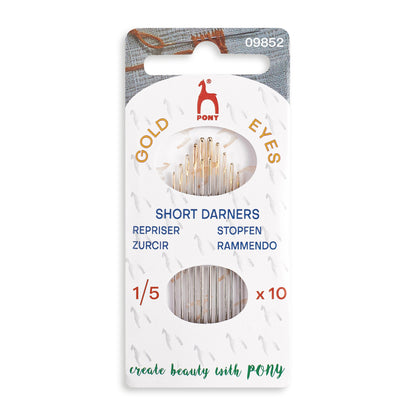 Pack of Pony gold eye darning needles