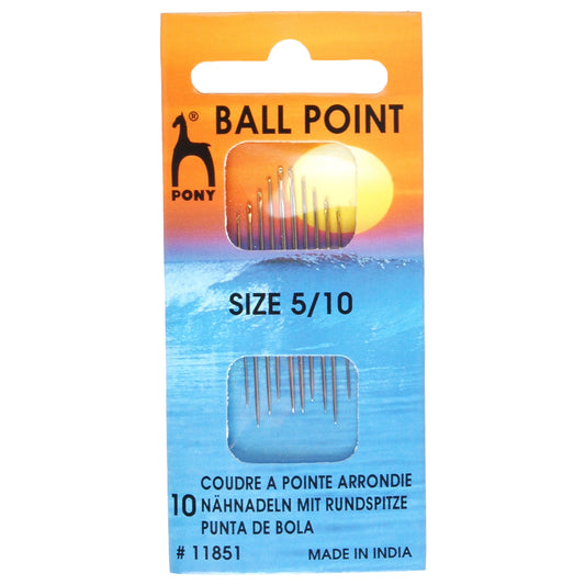 Pack of Pony gold eye ballpoint hand sewing needles