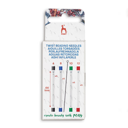 Pack of Pony twisted wire beading needles