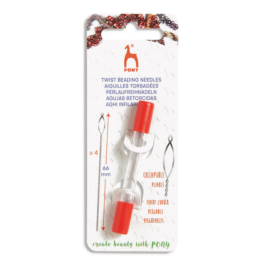 Pack of four twisted wire beading needles