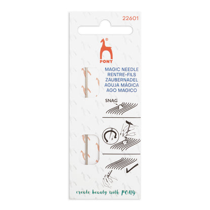 Pony anti-snag repair needle in its packet