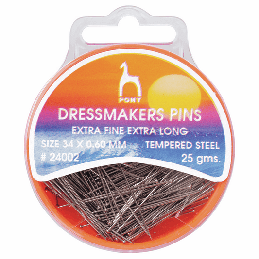 PONY Dressmaker Pins 34mm x 0.6mm - 25 Pack