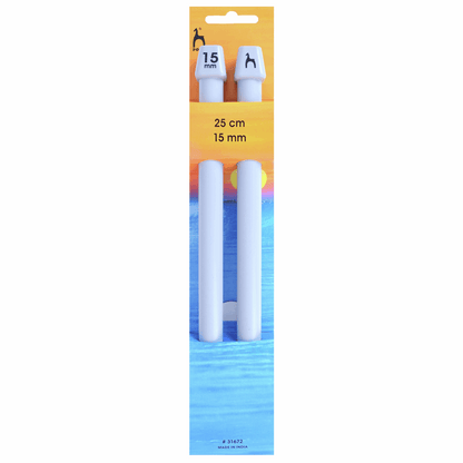 PONY Classic Knitting Pins - 25cm x 15mm, 2 Pack
