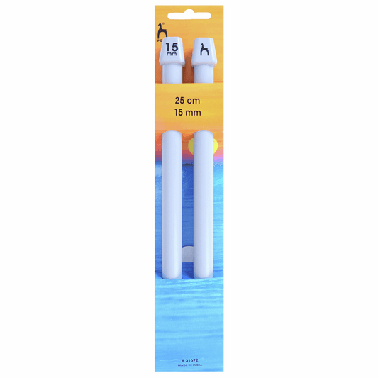 PONY Classic Knitting Pins - 25cm x 15mm, 2 Pack