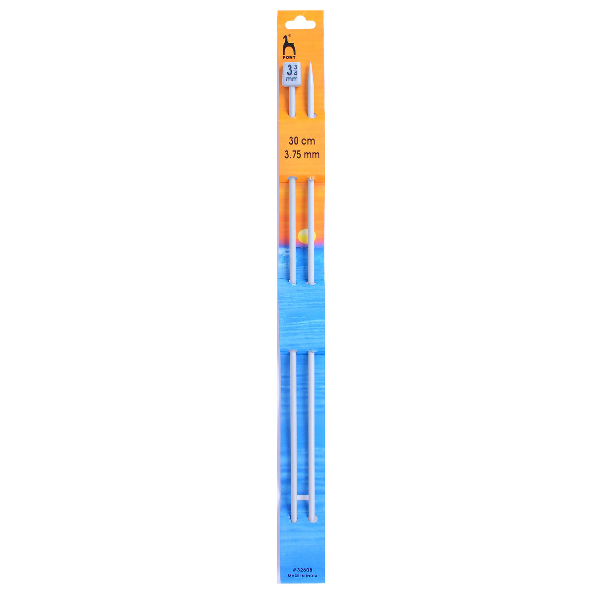 Pair of Pony Classic aluminium knitting needles, 3.75mm x 30cm