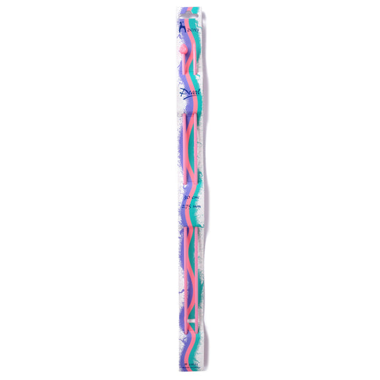Pair of Pony Pearl coloured plastic knitting needles, 2.75mm x 30cm