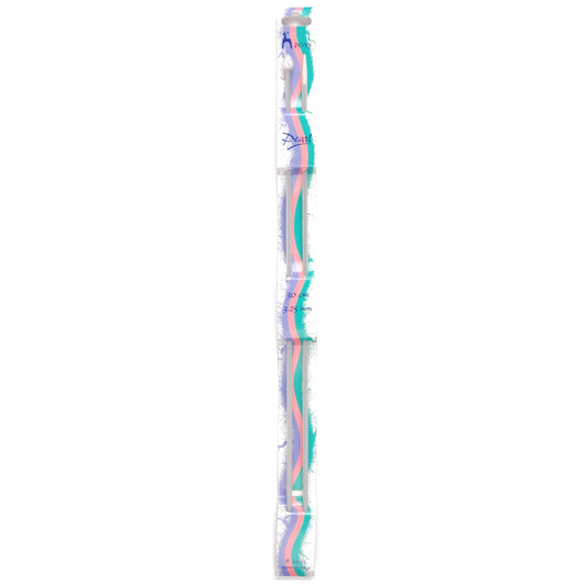 Pair of Pony Pearl coloured plastic knitting needles, 3.25mm x 30cm