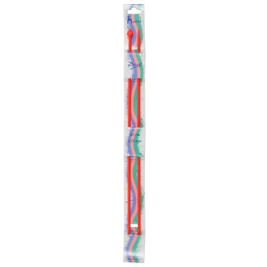 Pair of Pony Pearl coloured plastic knitting needles, 3.75mm x 30cm