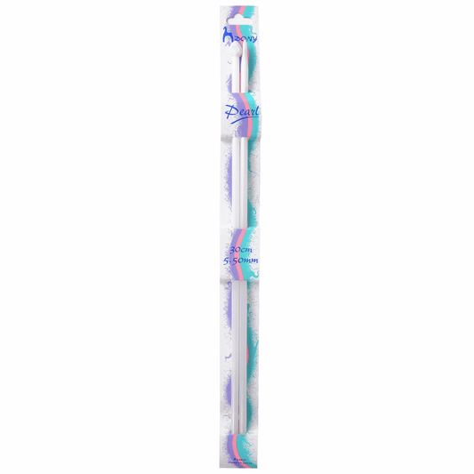 PONY Pearl Knitting Pins - Single Ended, 30cm x5.5mm