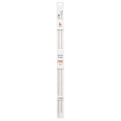 Pair of Pony Classic aluminium knitting needles, 2mm x 35cm