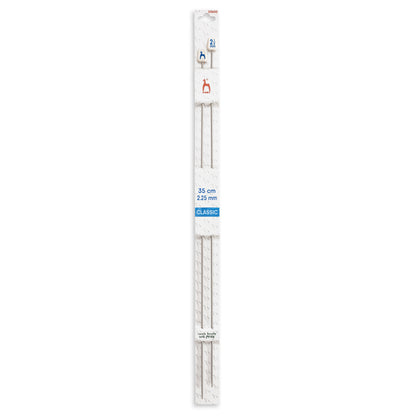 Pair of Pony Classic aluminium knitting needles, 2.25mm x 35cm