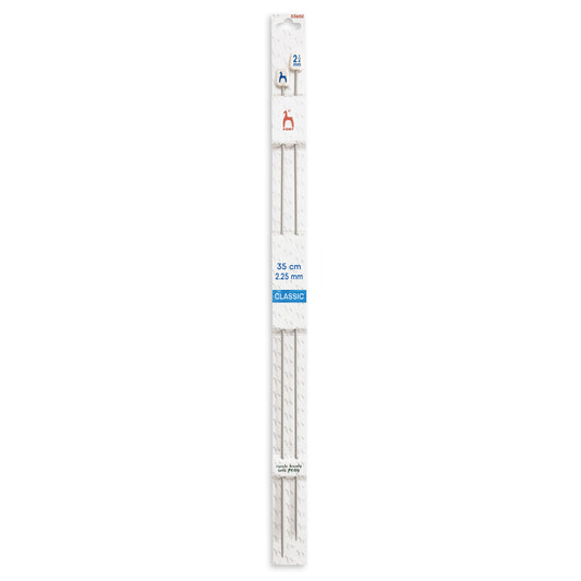 Pair of Pony Classic aluminium knitting needles, 2.25mm x 35cm