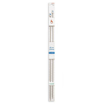 Pair of Pony Classic aluminium knitting needles, 2.5mm x 35cm