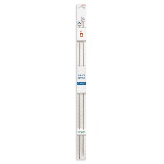 Pair of Pony Classic aluminium knitting needles, 2.5mm x 35cm