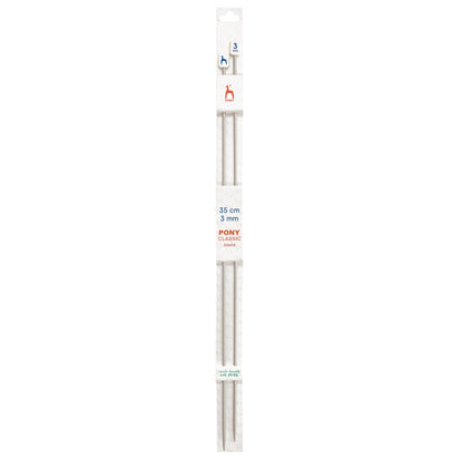Pair of Pony Classic aluminium knitting needles, 3mm x 35cm