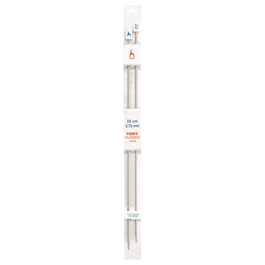 Pair of Pony Classic aluminium knitting needles, 3.75mm x 35cm