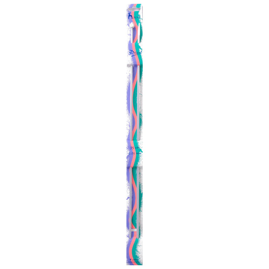 Pair of Pony Pearl coloured plastic knitting needles, 3.25mm x 35cm