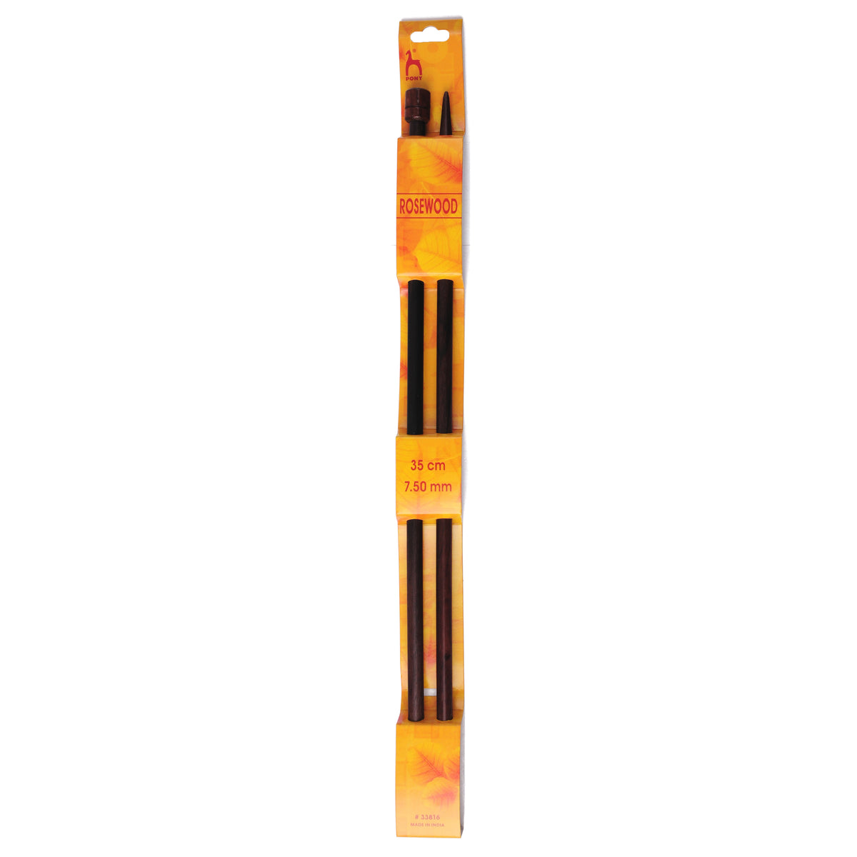 Pony rosewood single-ended knitting pins, 7.5mm