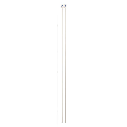 Pair of Pony Classic 3.00mm grey aluminium knitting pins