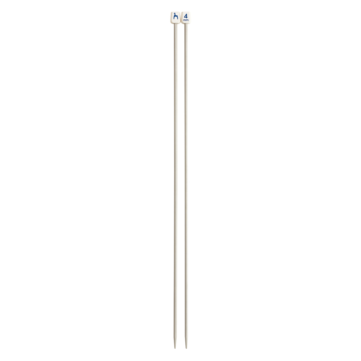 Pair of Pony Classic 4.00mm grey aluminium knitting pins