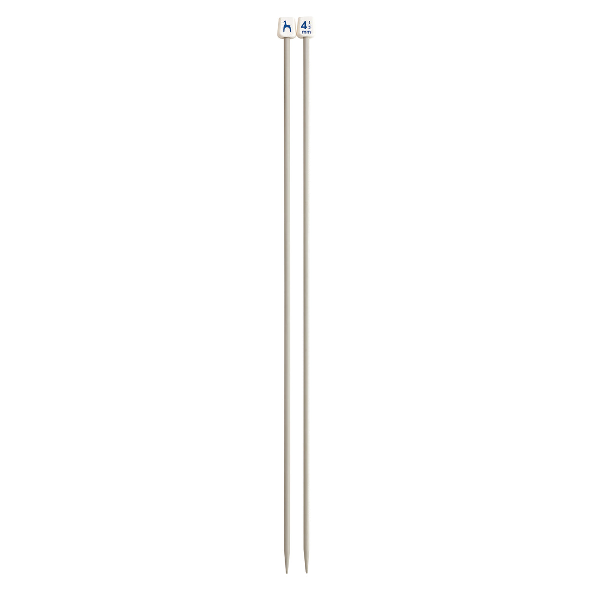 Pair of Pony Classic 4.50mm grey aluminium knitting pins