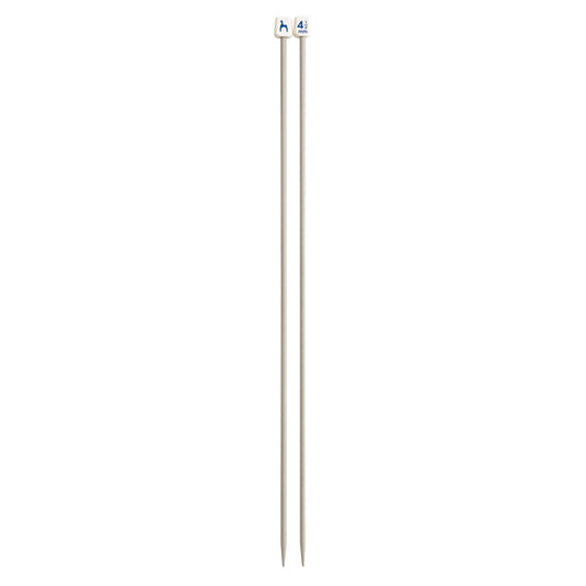 Pair of Pony Classic 4.50mm grey aluminium knitting pins