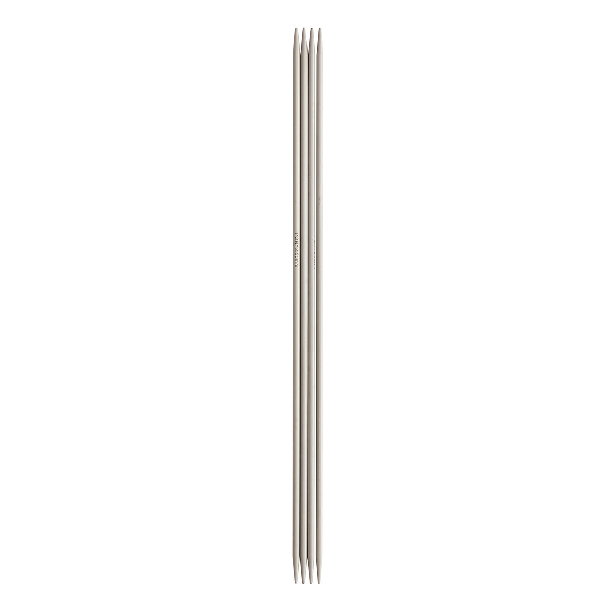 Set of 4 Pony aluminium double-pointed knitting needles, 2.50mm