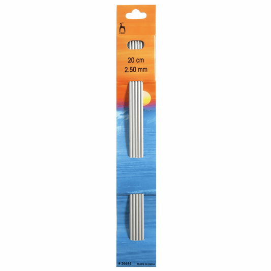 PONY Double-Ended Knitting Pins - 20cm x 2.50mm (Set of 5)