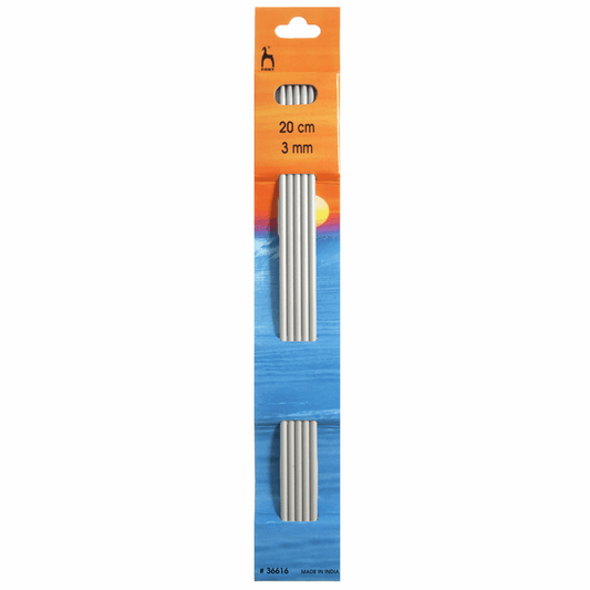 PONY Double-Ended Knitting Pins - 20cm x 3.00mm (Set of 5)
