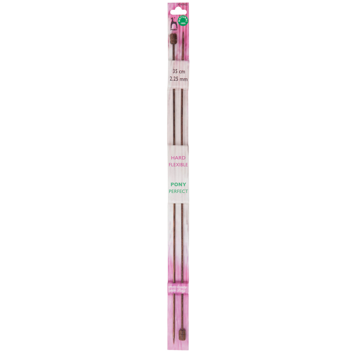 Pony Perfect wooden single-ended knitting needles, 2.25mm