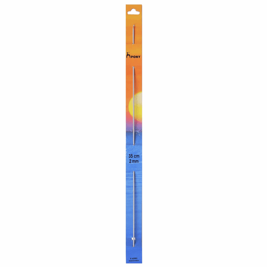 PONY Tunisian Aluminium Double-Ended Crochet Hook - 35cm x 2.00mm