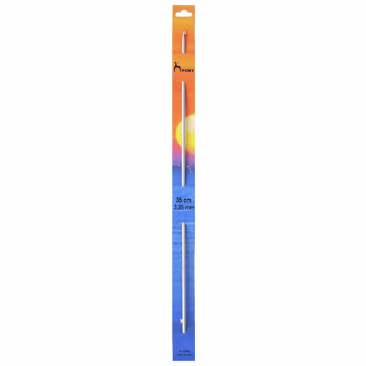PONY Tunisian Aluminium Double-Ended Crochet Hook - 35cm x 3.25mm