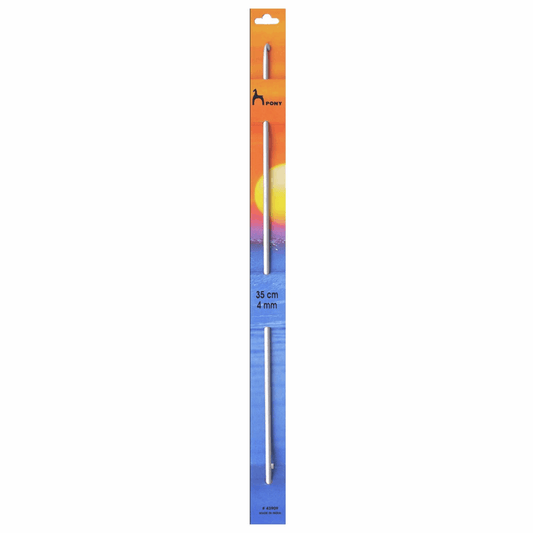 PONY Tunisian Aluminium Double-Ended Crochet Hook - 35cm x 4.00mm