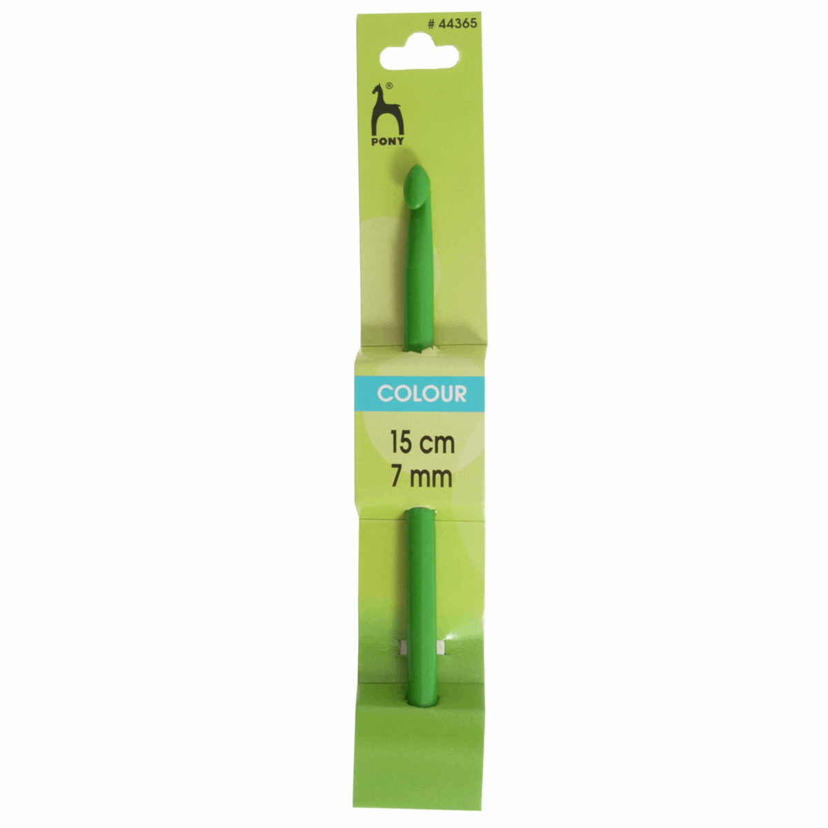 PONY Coloured Plastic Crochet Hook - 15cm x 7mm