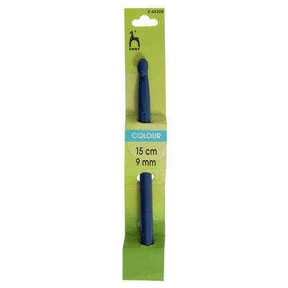 PONY Coloured Plastic Crochet Hook - 15cm x 9mm
