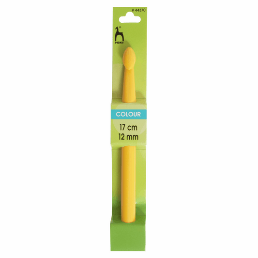 PONY Coloured Plastic Crochet Hook - 17cm x 12mm