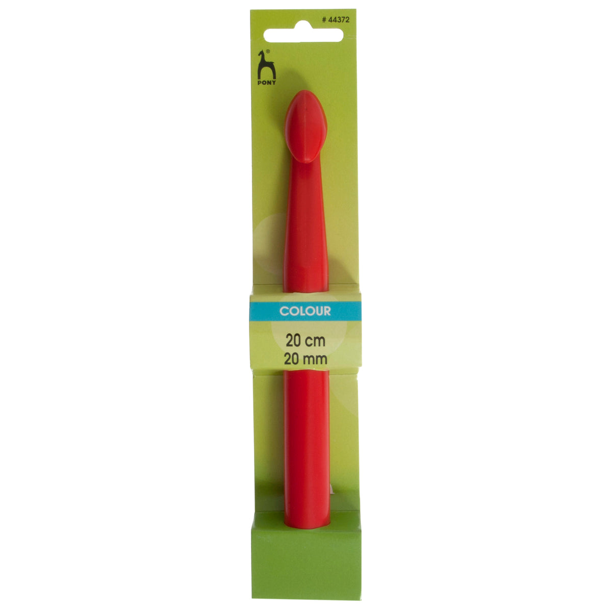 Pony large coloured plastic crochet hook, 20mm
