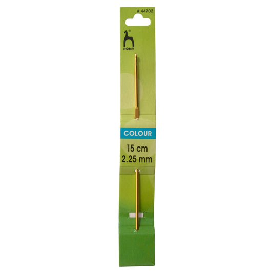 Pony coloured aluminium crochet hook 2.25mm