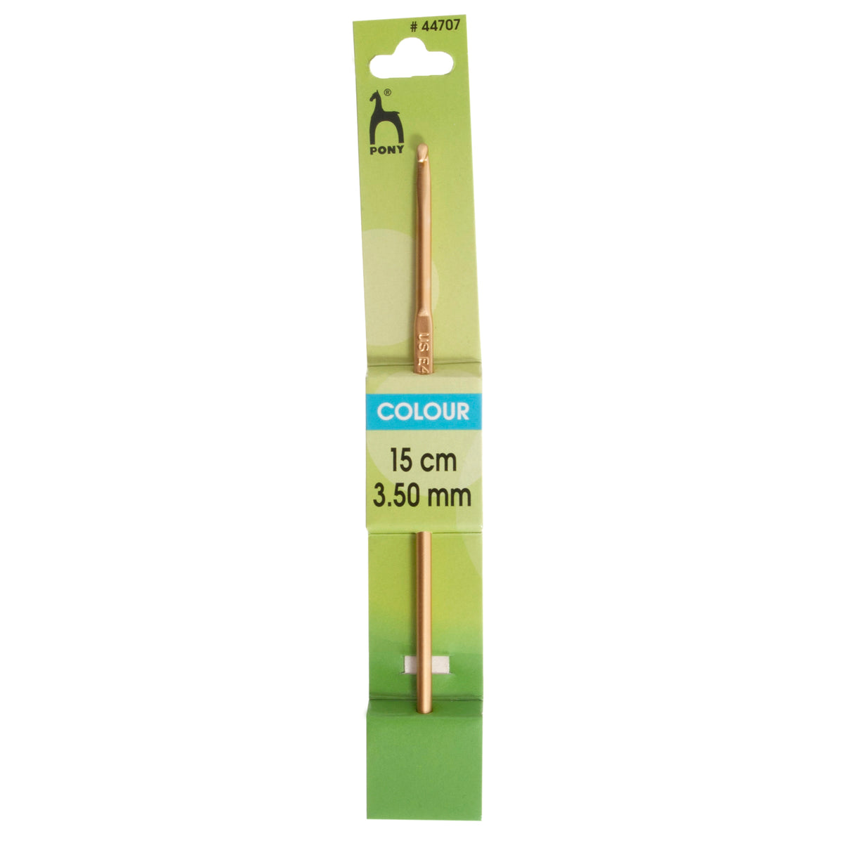 Pony coloured aluminium crochet hook 3.5mm
