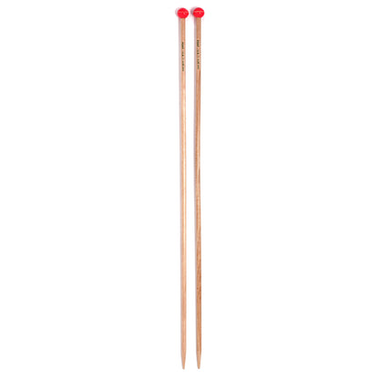 Pair of Pony maple wooden knitting needles 4.5mm with painted knobs