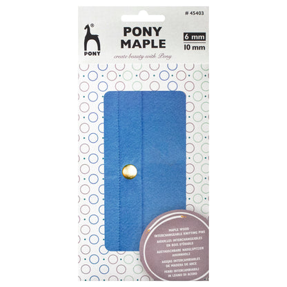 Pony maple interchangeable circular knitting needle set in its case, 6 to 10mm