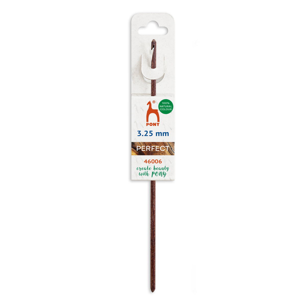 Pony Perfect 3.25mm multi-tone wooden crochet hook